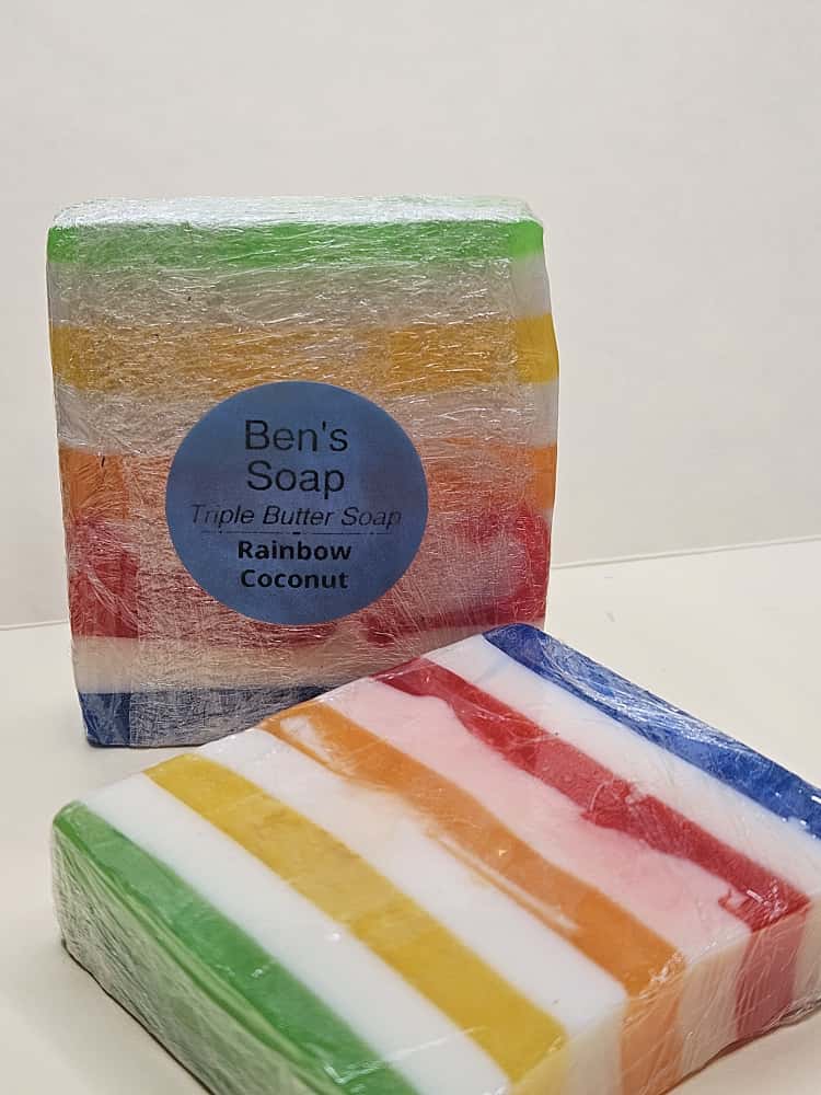 Rainbow Coconut Goat's Milk Soap