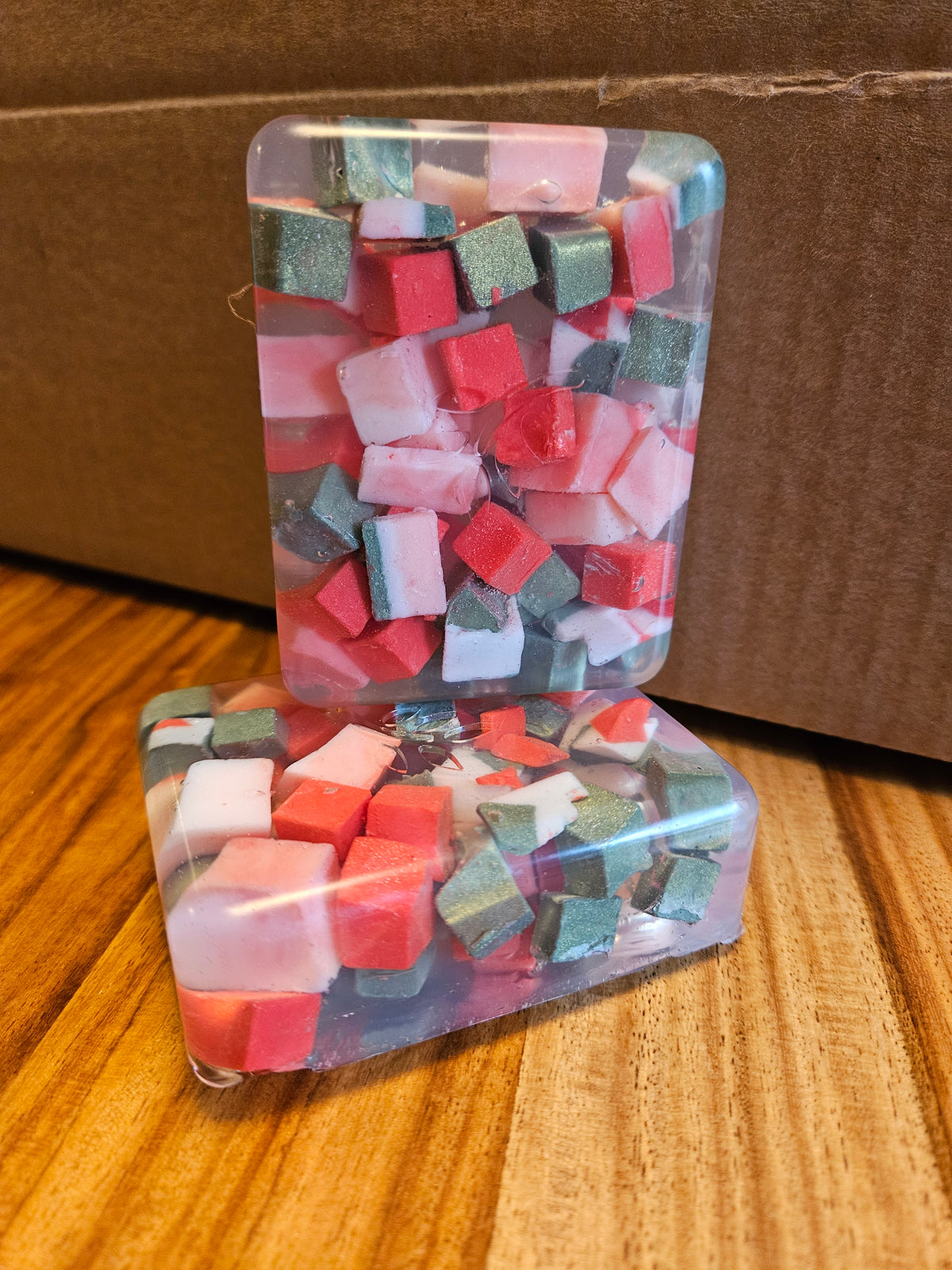 Winter Wonderland Goat's Milk Soap in Clear Argan Oil Soap.