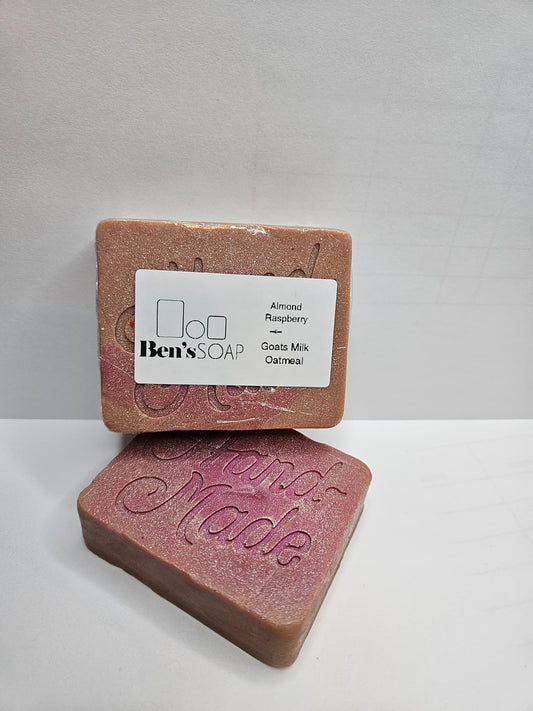 Almond Raspberry  Goat's Milk and Oatmeal soap