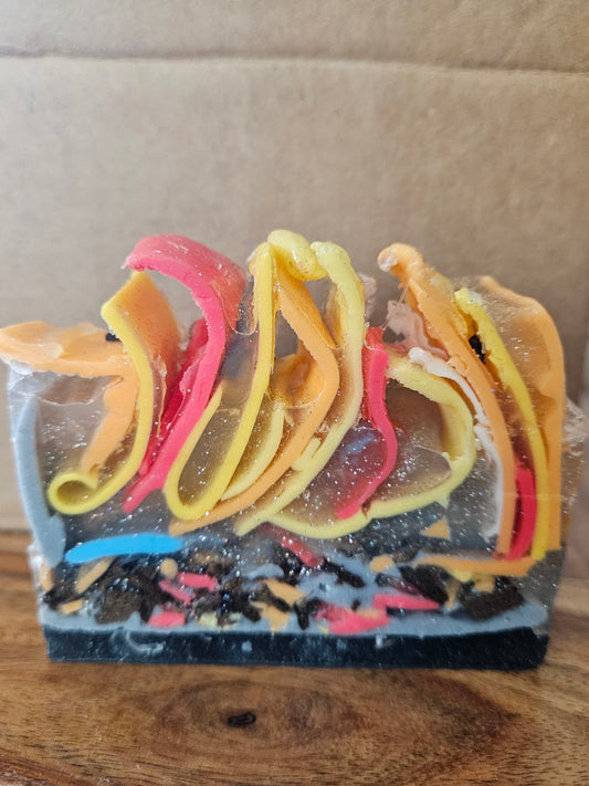 Fall by the Fireside blend of Goat's Milk and Argan oil clear Soap