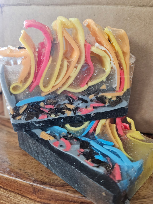 Fall by the Fireside blend of Goat's Milk and Argan oil clear Soap